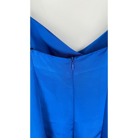 Zara Blue Satin Mini Dress - Picture 12 of 14